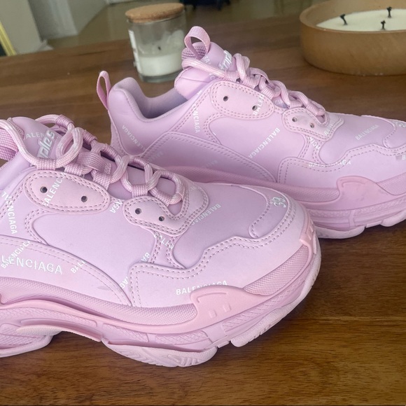 Balenciaga Triple S logo-embroidered leather, nubuck and mesh sneakers. - Picture 3 of 4